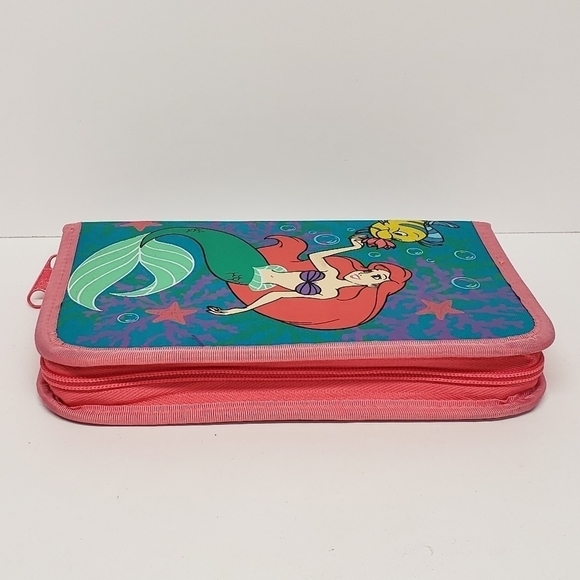Disney 5.5" x 8.5" Little Mermaid Zippered Pencil Case with Pencils Vintage - Picture 5 of 14